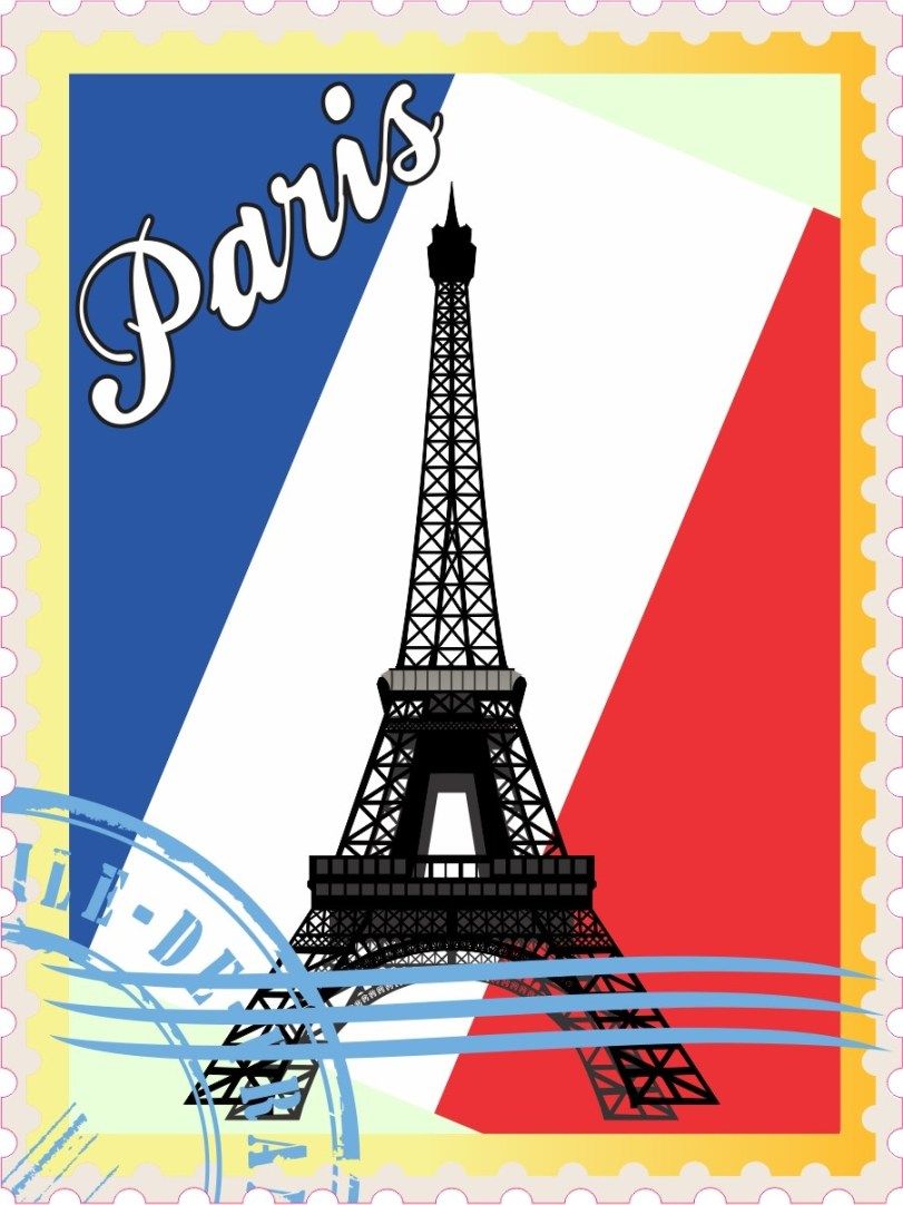 2 x Paris France Vinyl Sticker Laptop Travel Luggage #4619