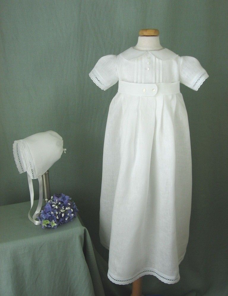 linen baptism gown