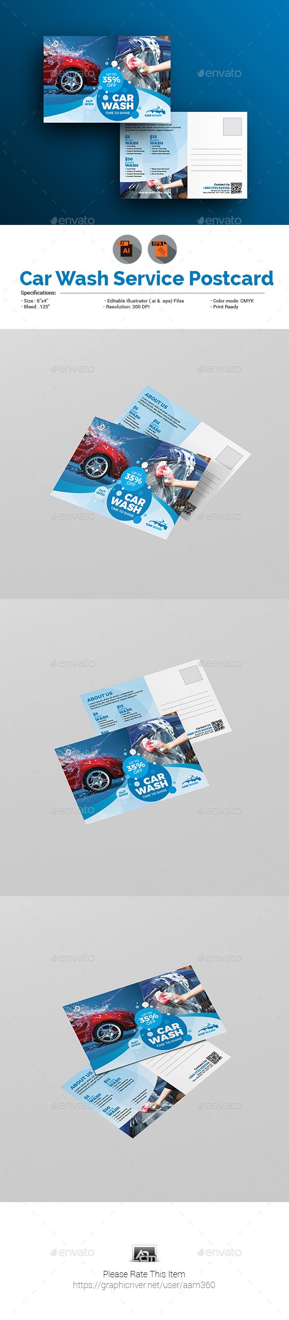 car wash postcard template postcard template car wash and print car detailing postcard flyers