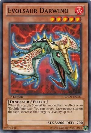 Evolsaur Darwino | Yu-Gi-Oh! Wiki | Fandom | Yugioh, Yugioh cards