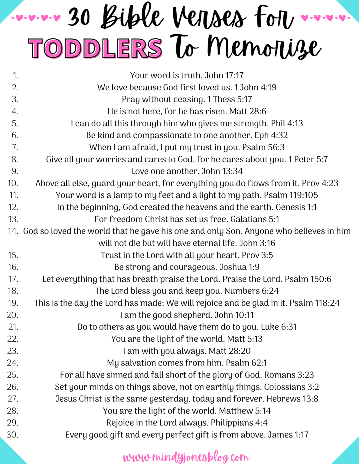30 Easy Bible Verses For Toddlers To Memorize Bible Study For Kids 30-easy-bible-verses-for-toddlers-to-memorize-bible-study-for-kids