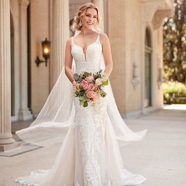 Romantic Wedding dress,Tulle Wedding Dress,Mermaid wedding dress,V-Neck