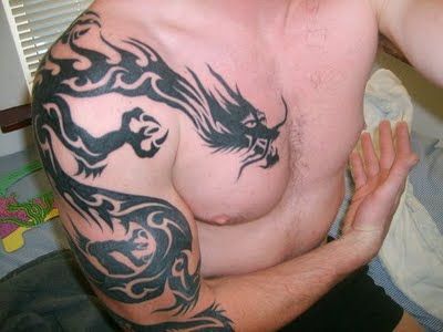 Pin By Road Warrior Ink On Art Tribal Dragon Tattoos Tribal Shoulder Tattoos Tribal Tattoos