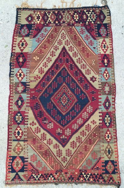 Southeast Anatolian Small Kilim From Malatya Area Has Gold Medal Thread Good Condition About 3 X 5 Rugs Kilim Small Kilim