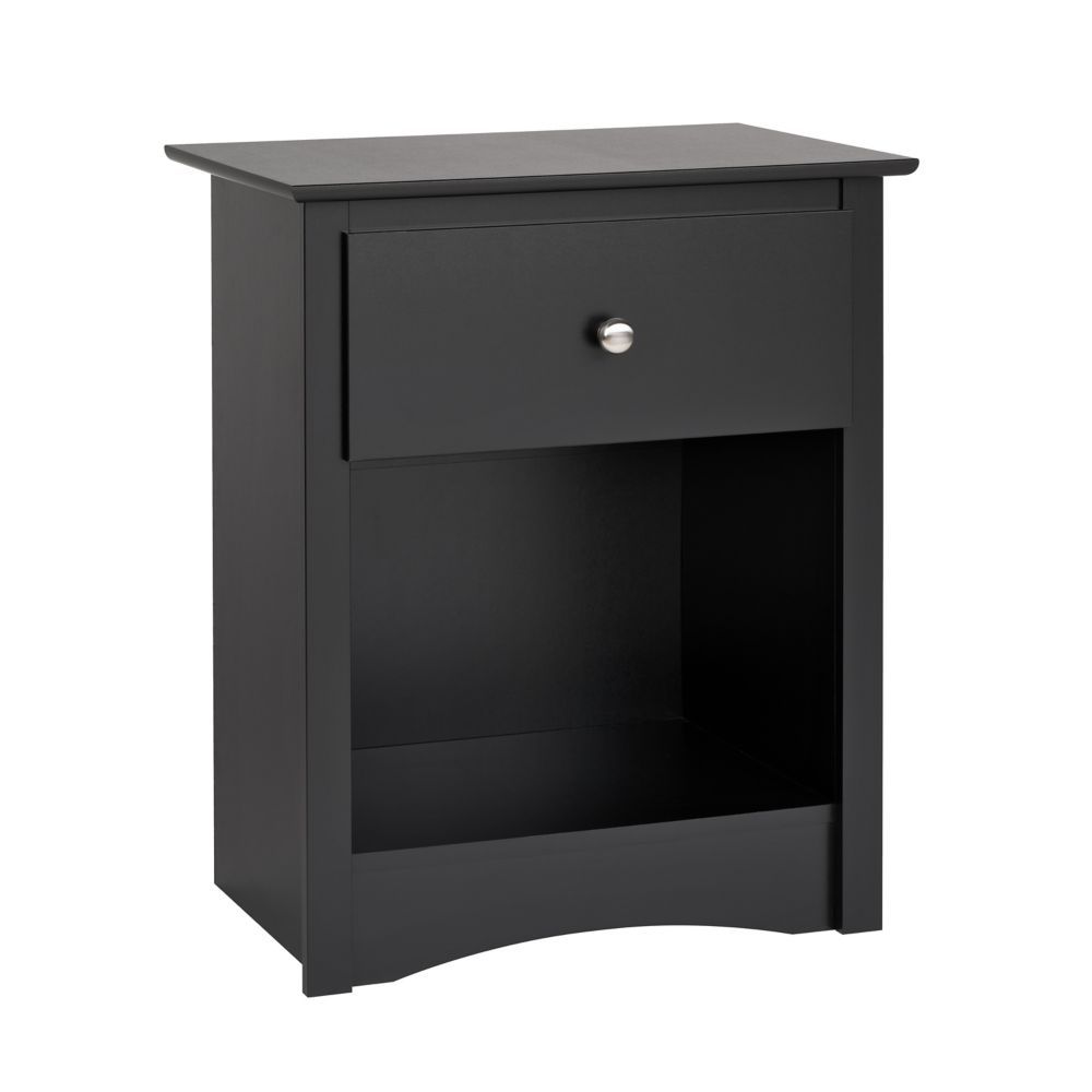 Sonoma 23 Inch X 27 75 32 1 Drawer Nightstand In Black Inch X 32 1 Drawer Nightstand