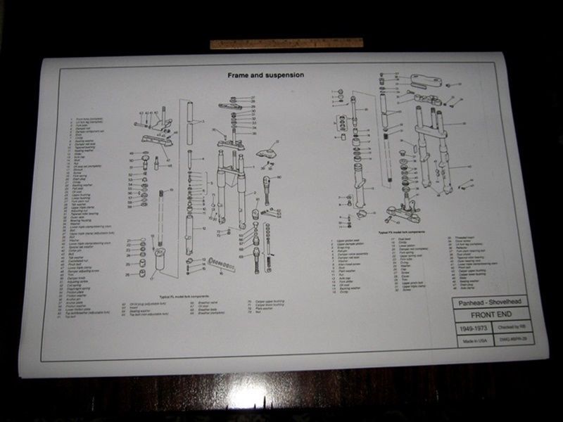 HARLEY DAVIDSON Fork FL FX Blueprint Drawing poster print - copy blueprint engines how to HARLEY DAVIDSON Fork FL FX Blueprint Drawing poster print - copy blueprint engines how to