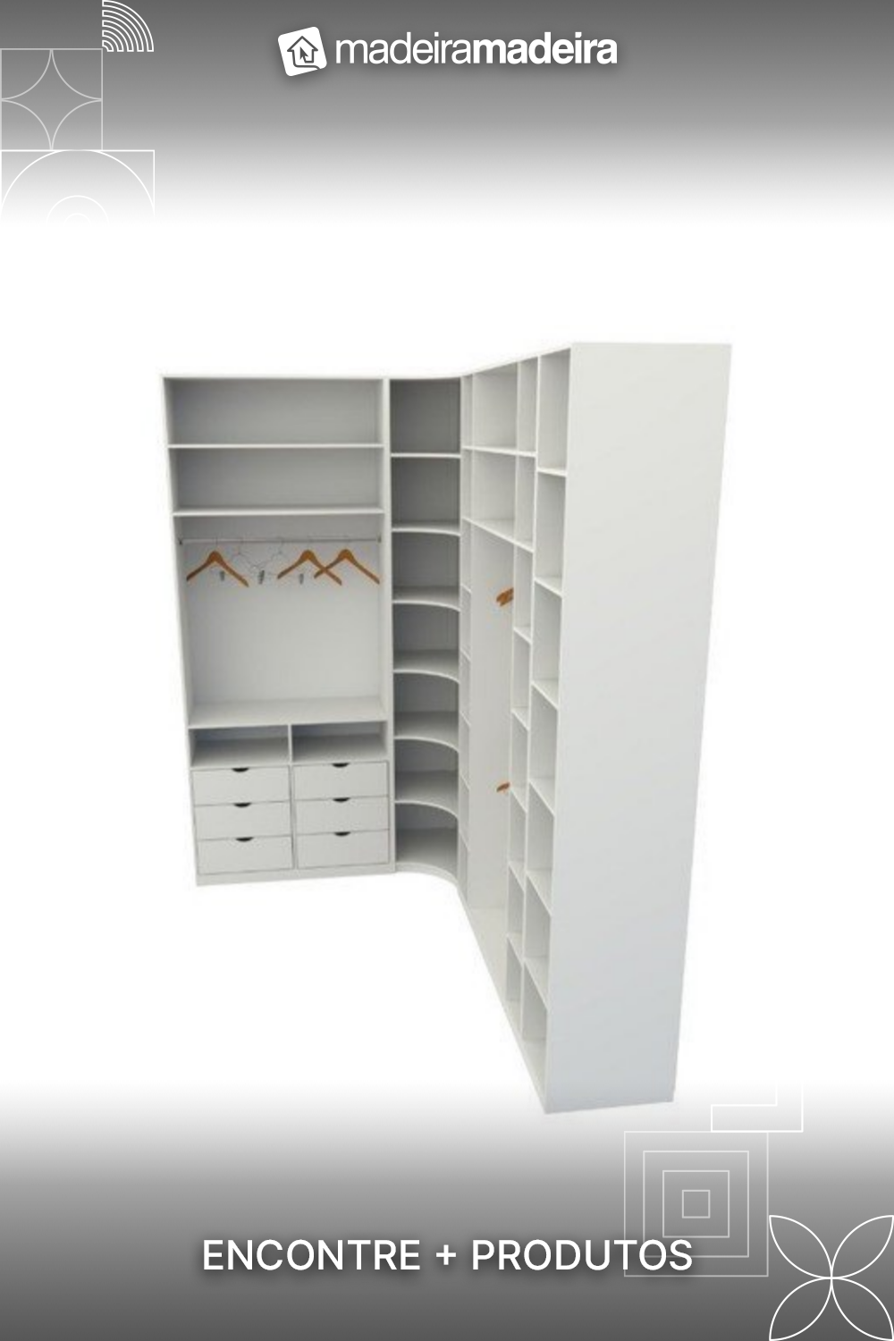 Ei, sabia que na MadeiraMadeira você pode comprar pelo Whatsapp? Mande uma mensagem que nossos consultores vão te ajudar na compra :) Closet, Products, White Rave Outfits, Coat Tree, Outfit Store, Armoire, Closets, Cupboard, Wardrobes