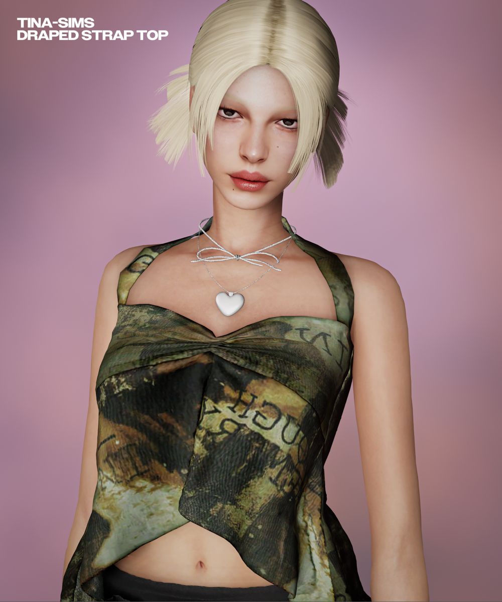 [TINA-SIMS] Draped Strap Top ♪