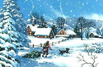 animated winter slide show screen saver features 8 thomas kinkade