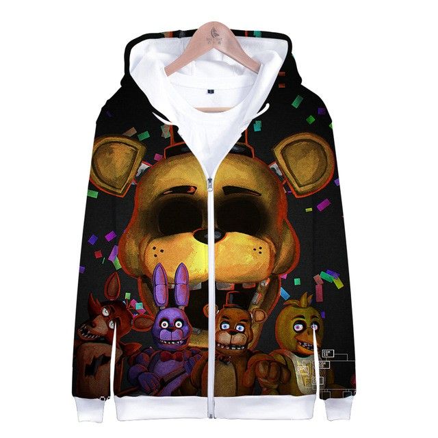 Anime Five Nights at Freddy/'s Kids Boys Printed Hoodie Casual Sweatshirts Hooded