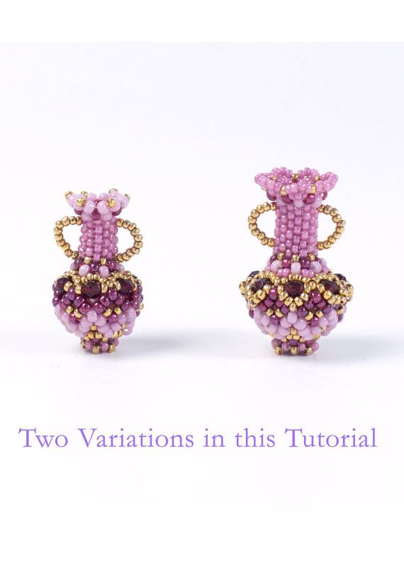 Seed Bead Pattern For Beaded Bottle Charm PDF Beading Tutorial Two Extraordinary Seed Bead Patterns Seed Bead Pattern For Beaded Bottle Charm PDF Beading Tutorial Two Extraordinary Seed Bead Patterns