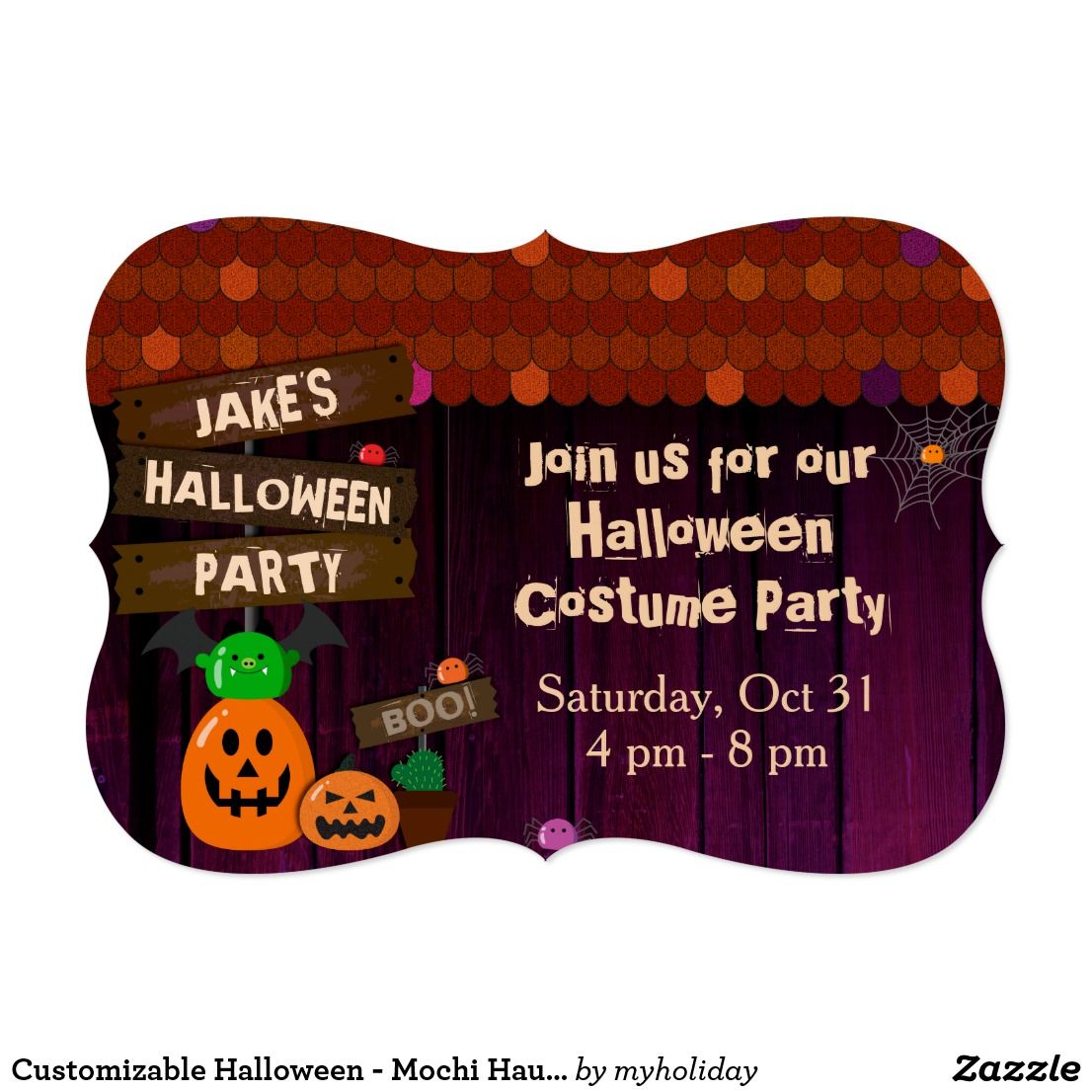halloween invitation card template festival