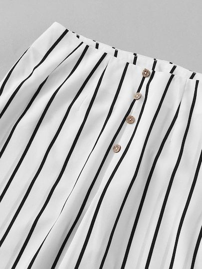 Single Breasted Striped Cami Top With Pants #stripedcamitops
