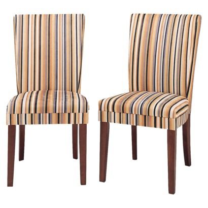 Sasha Upholstered Stripe Fabric Dining Chair Set Of 2 199 99 Sasha Upholstered Stripe Fabric Dining Chair Set Of 2 199 99