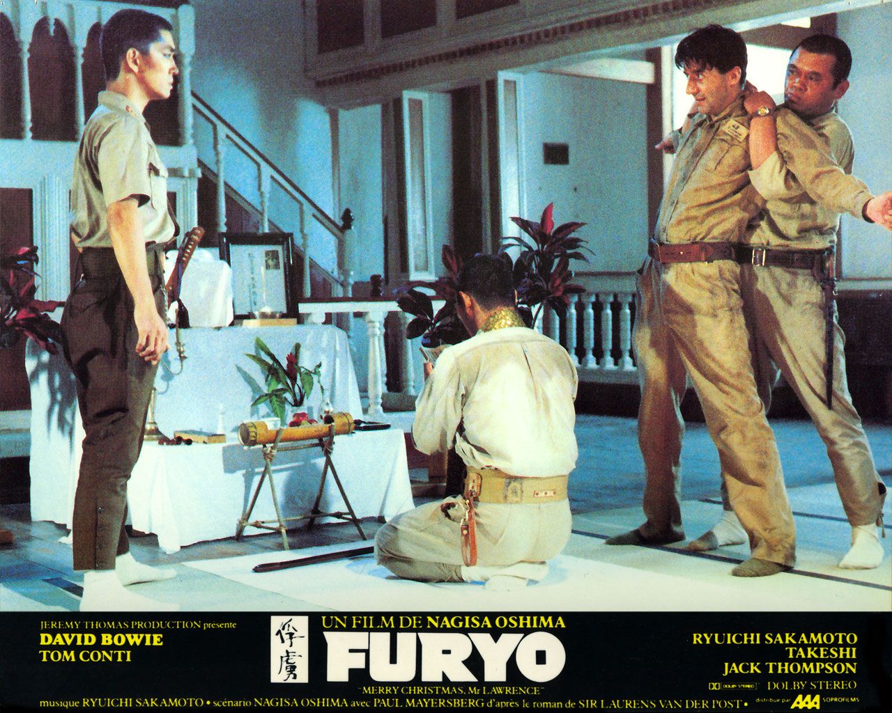 Lobbycards Merry Christmas Mr Lawrence French Lobby Card 1983 Merry Christmas Merry Christmas Mr Lawrence David Bowie