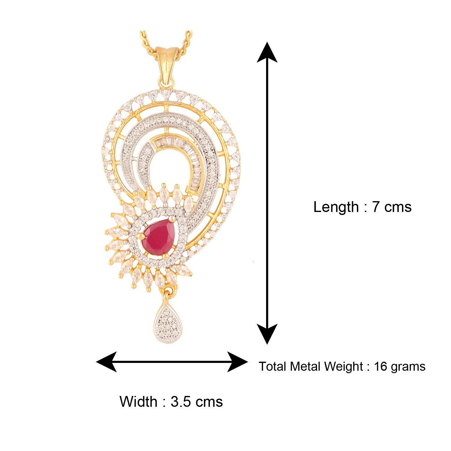 Swasti Jewels Womens American Diamond Peacock CZ Zircon Fashion Jewellery Set Pendant Earrings Swasti Jewels Womens American Diamond Peacock CZ Zircon Fashion Jewellery Set Pendant Earrings