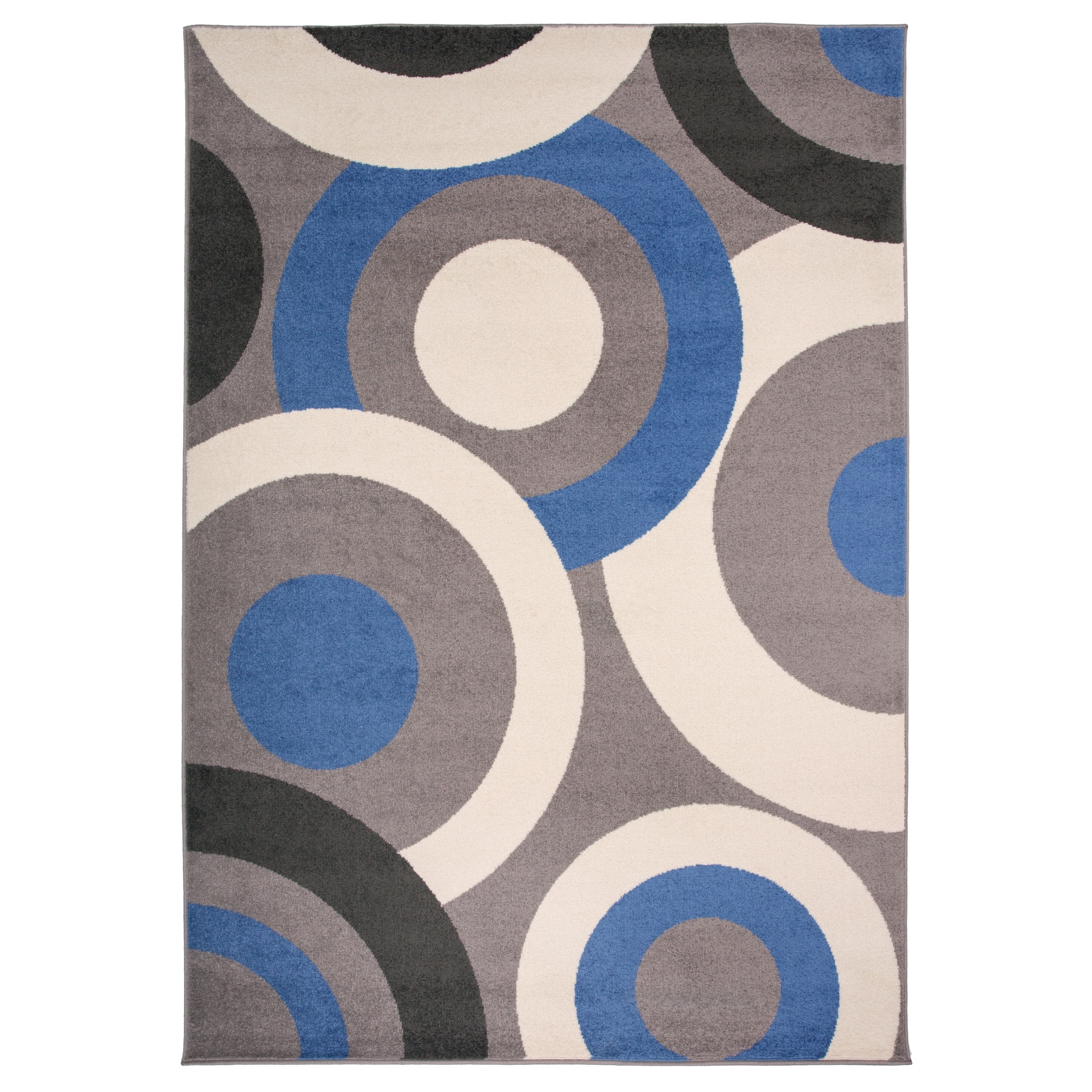 Contemporary Modern Circles Area Rug Blue 5 X 7 Osti Contemporary Modern Circles Area Rug