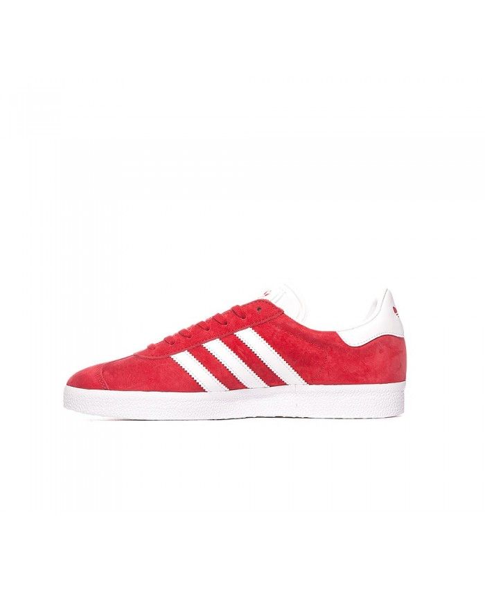 Adidas Gazelle Scarlet Footwear White Mens Suede Skateboarding Trainers Sneakers