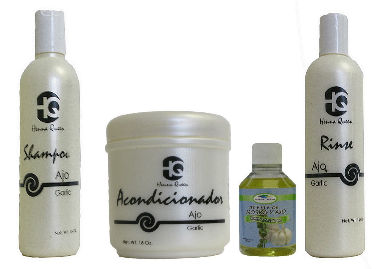 Henna Queen Garlic De Ajo Madre Tirera Oil 4 Piece Set Henna Queen Garlic De Ajo Madre Tirera Oil 4 Piece Set