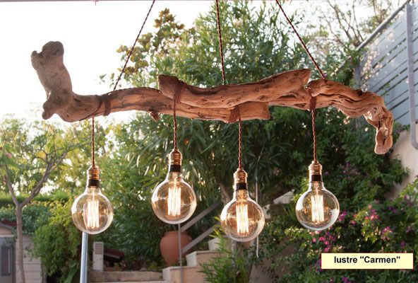 LUSTRE en bois flottés constitué d'une racine exceptionnelle #boisflotté
