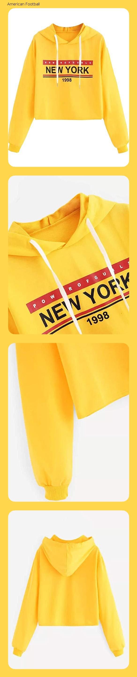 Bauchfreier Pulli M/ädchen Damen Hoodie Brief Drucken Pullover USA Flagge Gedruckt Langarm Kapuzen Sweatshirt Kapuzenpullover Kurz Crop Tops Kapuzenpulli Oberteile Shirts Sweatjacke