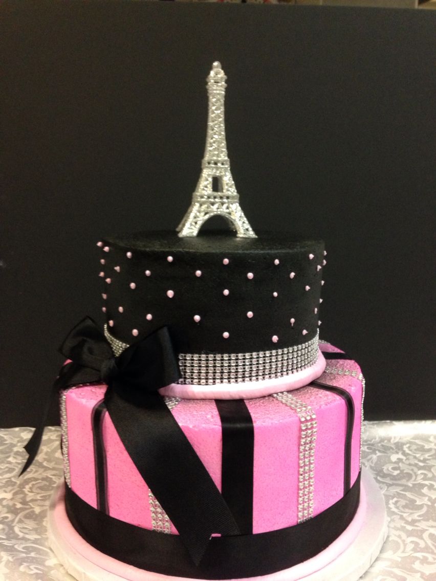 Paris Themed Girl Birthday Cake Paris Themed Girl Birthday Cake