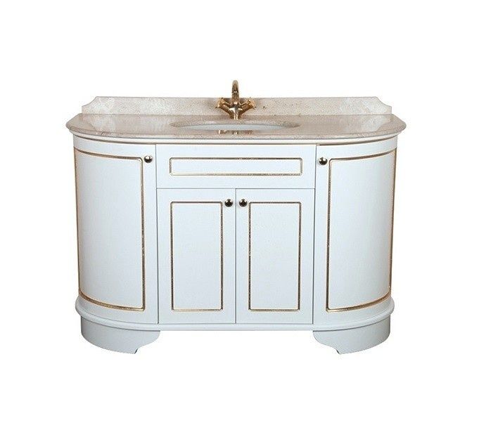 Тумба с раковиной на 130 см YOR4130-BO+S53bi+YORM130-1/DNR/h2/1F York Tiffany World Tiffany World York YOR4130-BO+S53bi+YORM130-1/DNR/h2/1F Тумба с раковиной, страна производства - Италия, монтаж - Напольный, цвет изделия - Белый | Золото, ширина 1300 мм, высота 870 мм, глубина 585 мм. ☎ +74959871869 ☎ +74959898671 #bathroom #bathroomdesign #сантехника #ваннаякомната #ванная #магазинсантехники #сантехмаг #santehmag #santehmagru #tiffanyworld #york #тумбасраковиной… Single Vanity