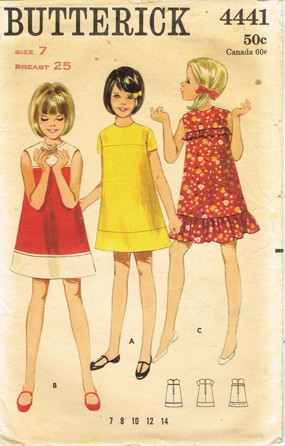 10 Sewing Pattern Butterick 4441 Girls/' Fancy Dress 7 8