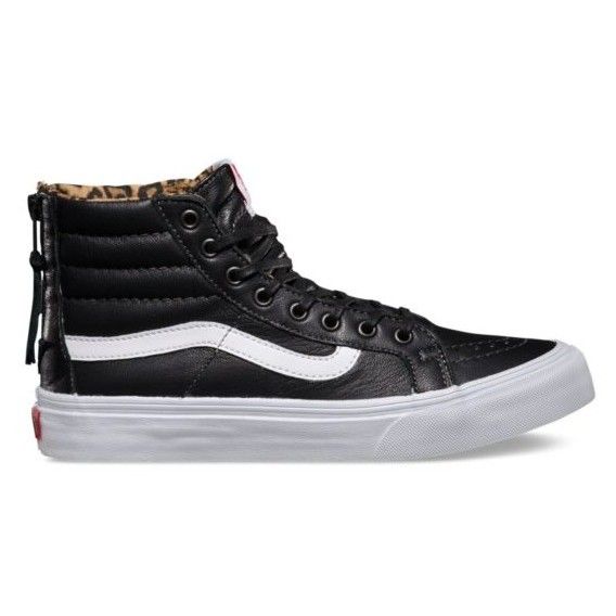 vans sk8 hi slim animal dot high top trainers