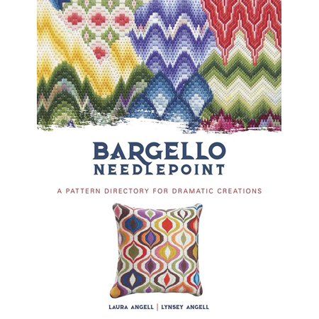Bargello needlepoint, which originated in sixteenth-century Italy, employs a simple stitch that is repeated over and over again to form a distinctive geometric pattern in vibrant colors. Our mothers and grandmothers whiled away their time with it in the 1960s and 70s, and Bargello is now enjoying a revival among crafters. The technique lends itself to dramatic, wave-like designs in exciting, graduated colorways, and it's often used to create striking pillows, bags, belts, and purses. This new c Bargello Patterns, Bargello Needlepoint, Needlepoint Stitches, Needlepoint Patterns, Needlework, Needlepoint Pillows, Cross Stitch Embroidery, Hand Embroidery, Embroidery Designs