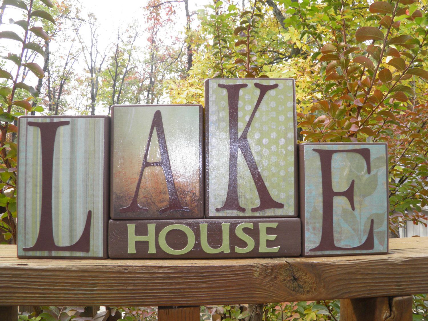 Lake Home Decor Ideas Part - 48: Lake House Decorating Items | Lake House Wooden Block, Home Decor, Lake Decor