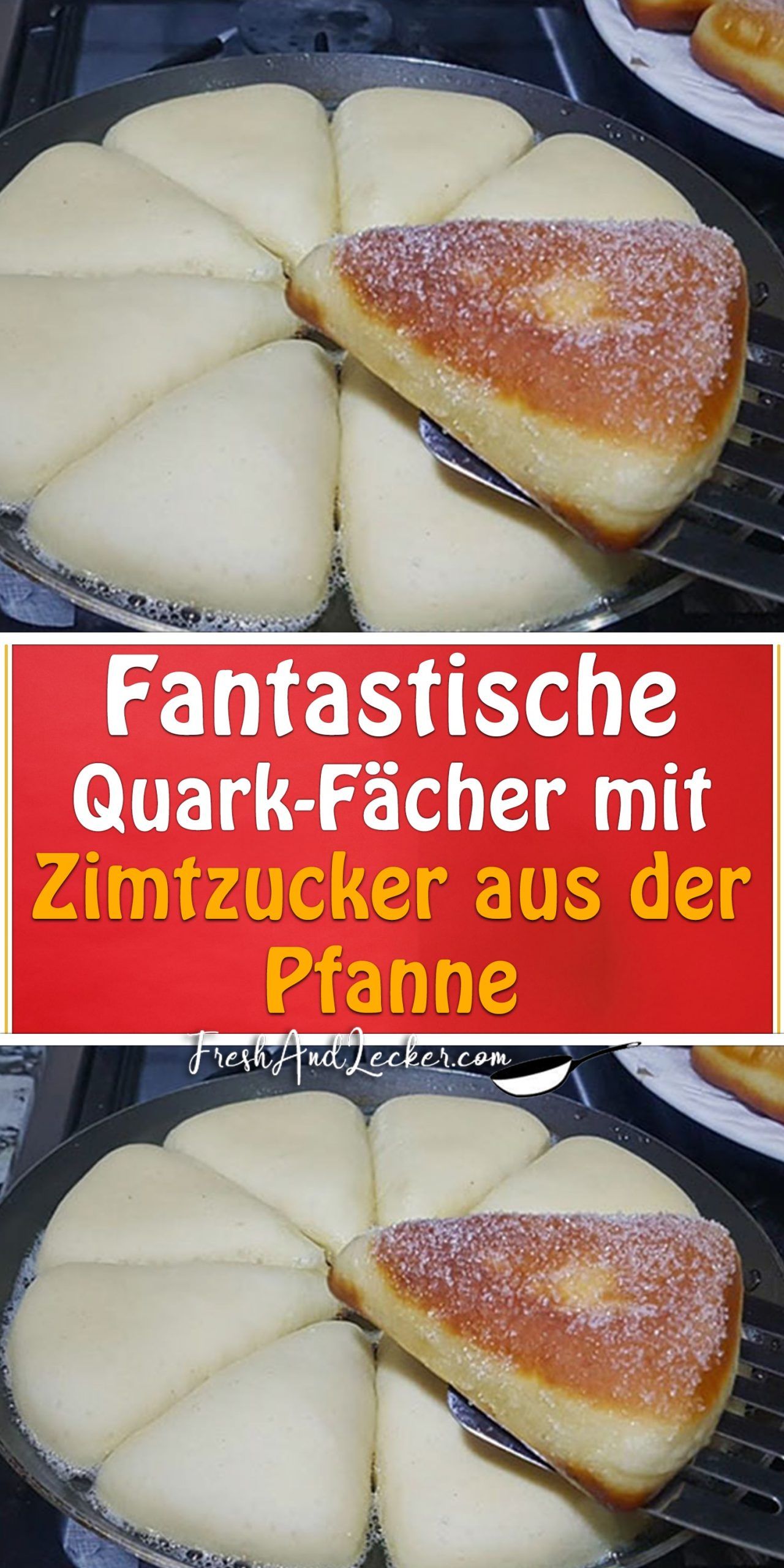 Fantastische Quark-Fächer mit Zimtzucker aus der Pfanne ! | Kochen und ...