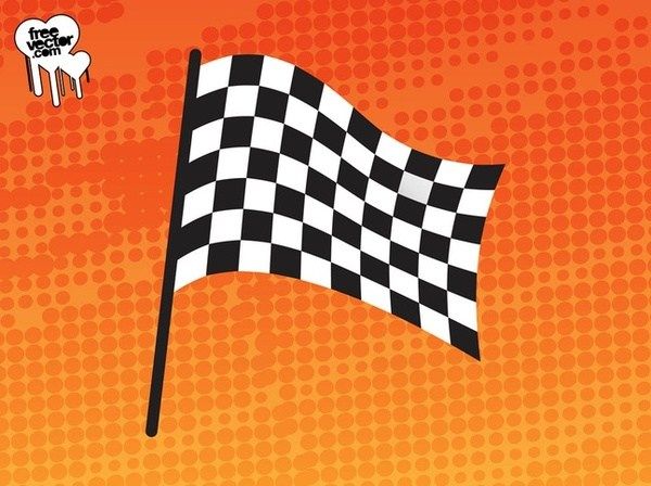 Download Waving Racing Flag Free Vector | Vector free, American ...