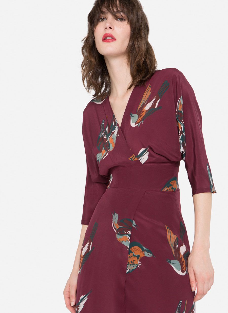 Uterqüe Spain Product Page - Ready to wear - View all - Bird print silk ...