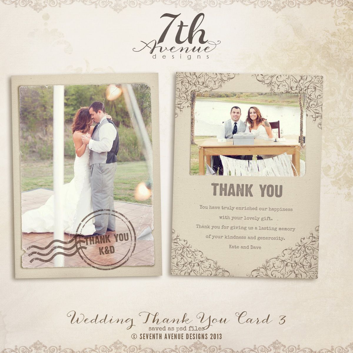 wedding thank you notes templates
