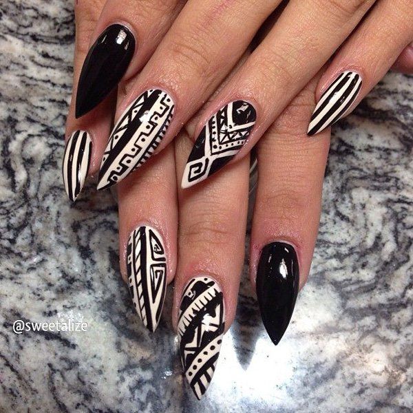 60 Examples Of Black And White Nail Art White Nail Art, White black and white nail art - 60 Examples of Black and White Nail Art - 60 Examples Of Black And White Nail Art White Nail Art, White