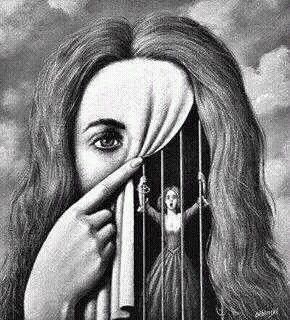 to me this art is saying that you show one thing but feel another