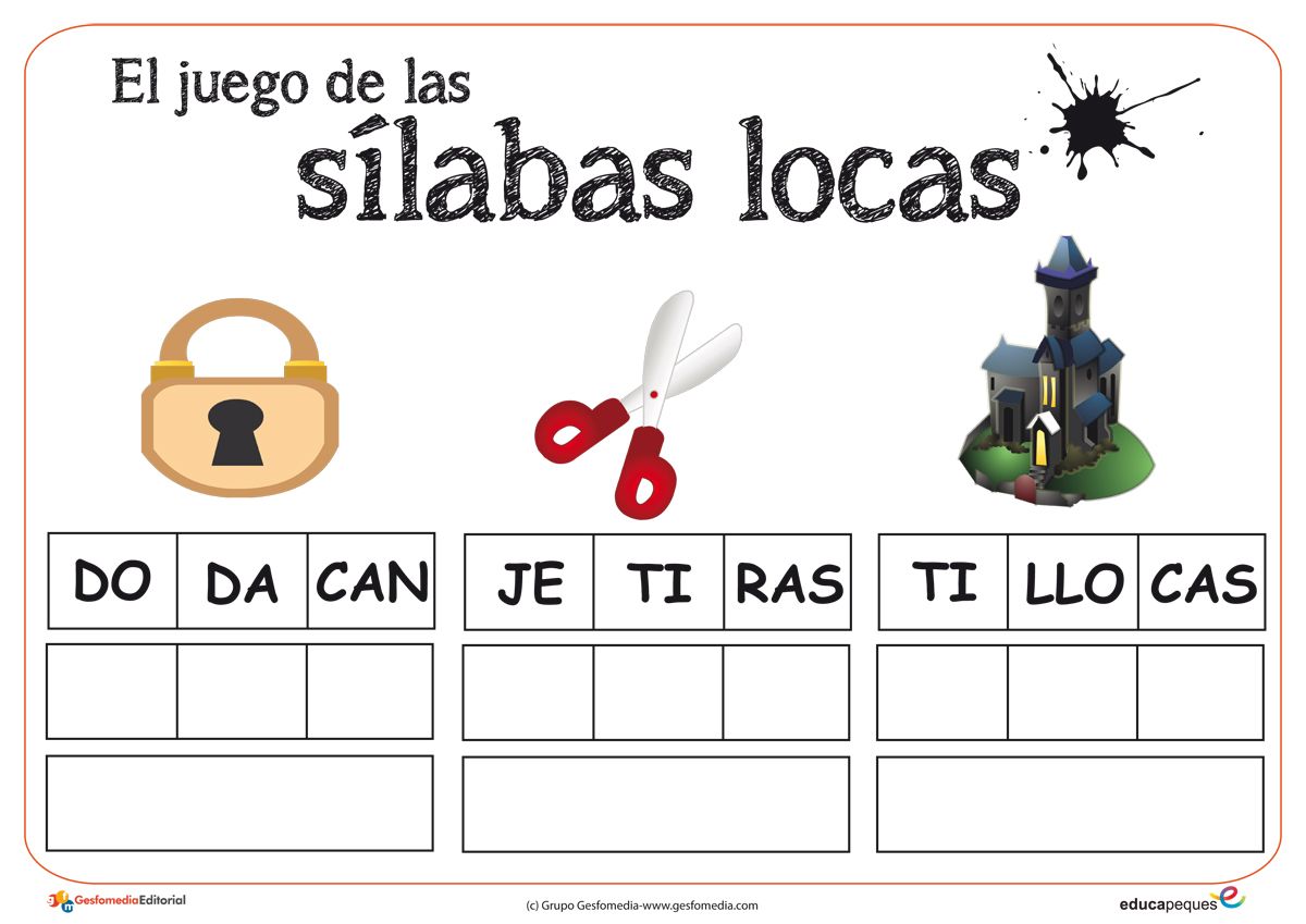 55 Ideas De Sílabas Locas Silabas Juegos De Silabas Lectura Y Escritura
