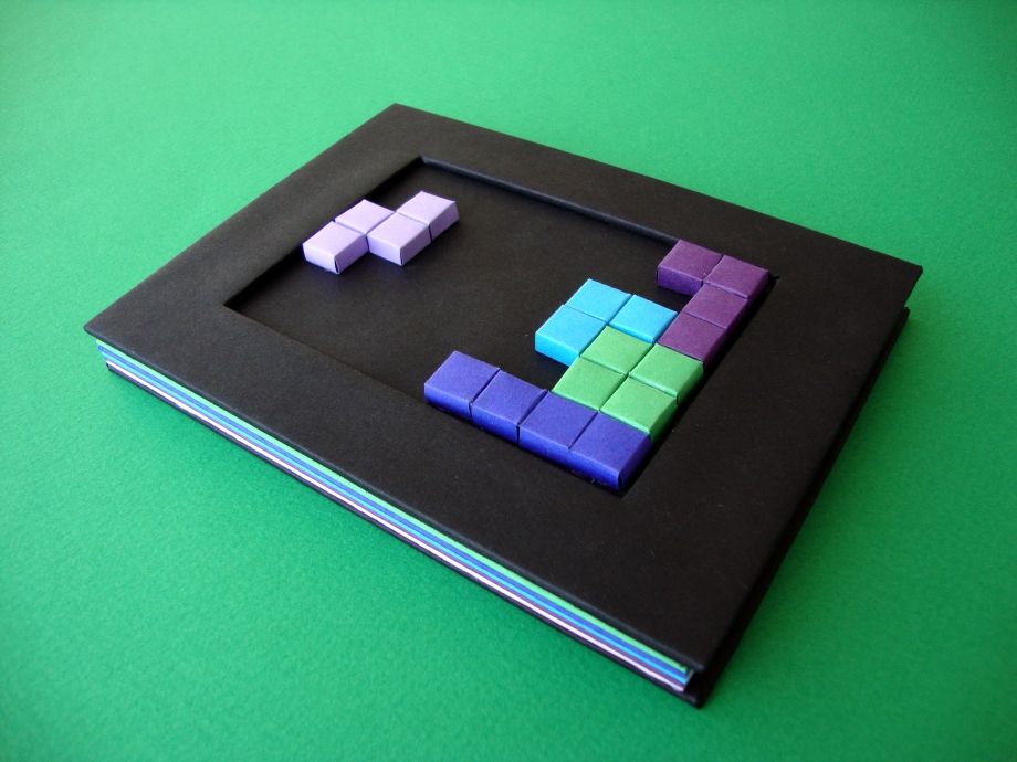 Tetris El Yapımı Not Defteri 45 TL Handmade Notebook, Baby Cartoon, Baby Socks, Crafty Craft, Bookbinding, Tetris, Elsa, Pure Products, Creative