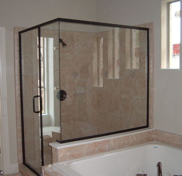 Elegant Neat Corner Bathroom Shower Decorating Ideas With Cream Elegant Neat Corner Bathroom Shower