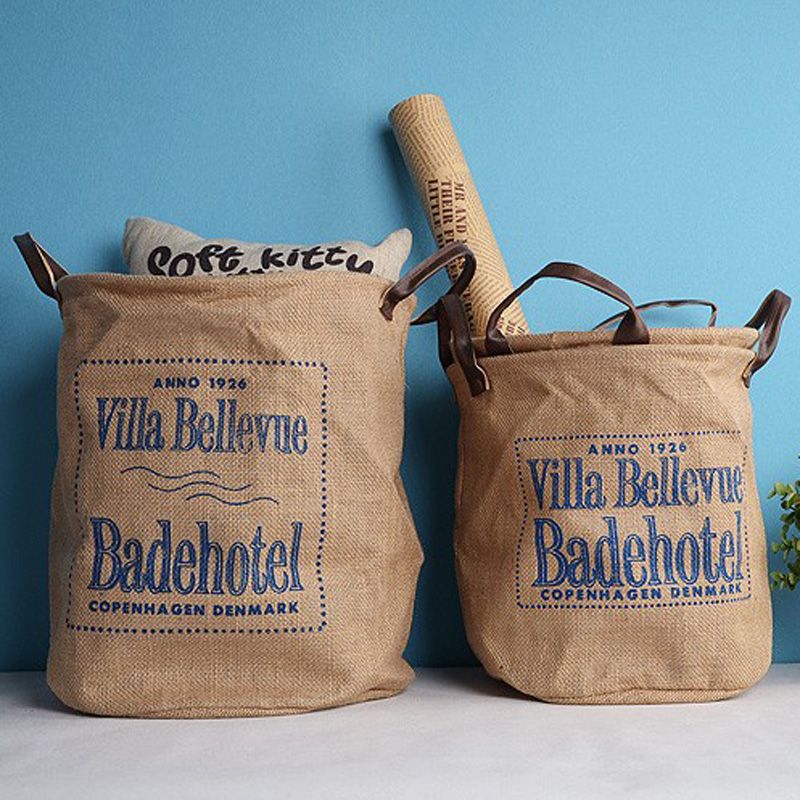Méditerranéenne jute panier à linge / pique nique jouet vêtements sales panier de rangement / bureau organisateur / cesto de roupa suja dans Paniers de stockage de Maison & Jardin sur AliExpress.com | Alibaba Group Cheap Baskets, Storage Baskets, China Storage, Couture Sewing, Diy Couture, Sac Diy, Coffee Sacks, Upcycled Bag, Make Up Storage