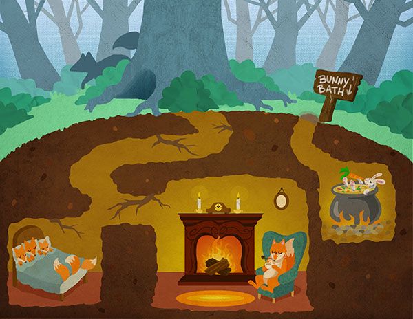 Inside the Fox's Den on Behance | Fantastic mr fox, Diorama ideas for