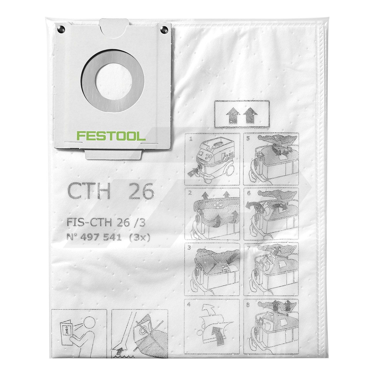 Festool FIS-CTH 26 Veiligheids Filterzak (3 Stuks)
Veiligheidsfilterzak bestaande uit een zeer flexibele vliesfilterzak en een 2e laag van PE-materiaal, voldoet aan de eisen van stofklasse H
Dubbellaags zak
Voor het afzuigen van kankerverwekkende en ziekteverwekkende stoffen
Voldoet aan de eisen van stofklasse H
Technische Gegevens:
Geschikt Voor: CTH 26 van Festool
Leveringsomvang:
3 Zakken Festool, Upper Case, Triangles, Pose, Packing, Fleece, Personalized Items, Ebay, Search Term
