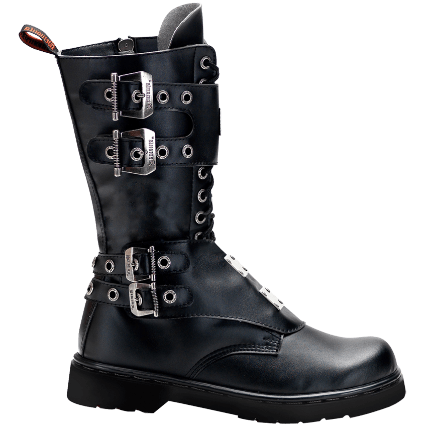 Mens Buckled Gothic Boots Fw2160 Medieval Collectibles Black Combat Boots Punk Boots Leather Boots
