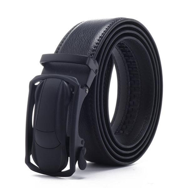 Automatic Buckle Belt For Men Silver and Gold Buckle Cowskin Automatic Buckle Leather Belt Alloy Buckle Men
