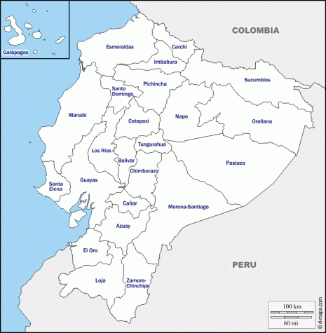 Mapa Del Ecuador Con Nombres Provincias Y Capitales Para Descargar E Imprimir Mapas Ecuador Ecuador De La Tierra