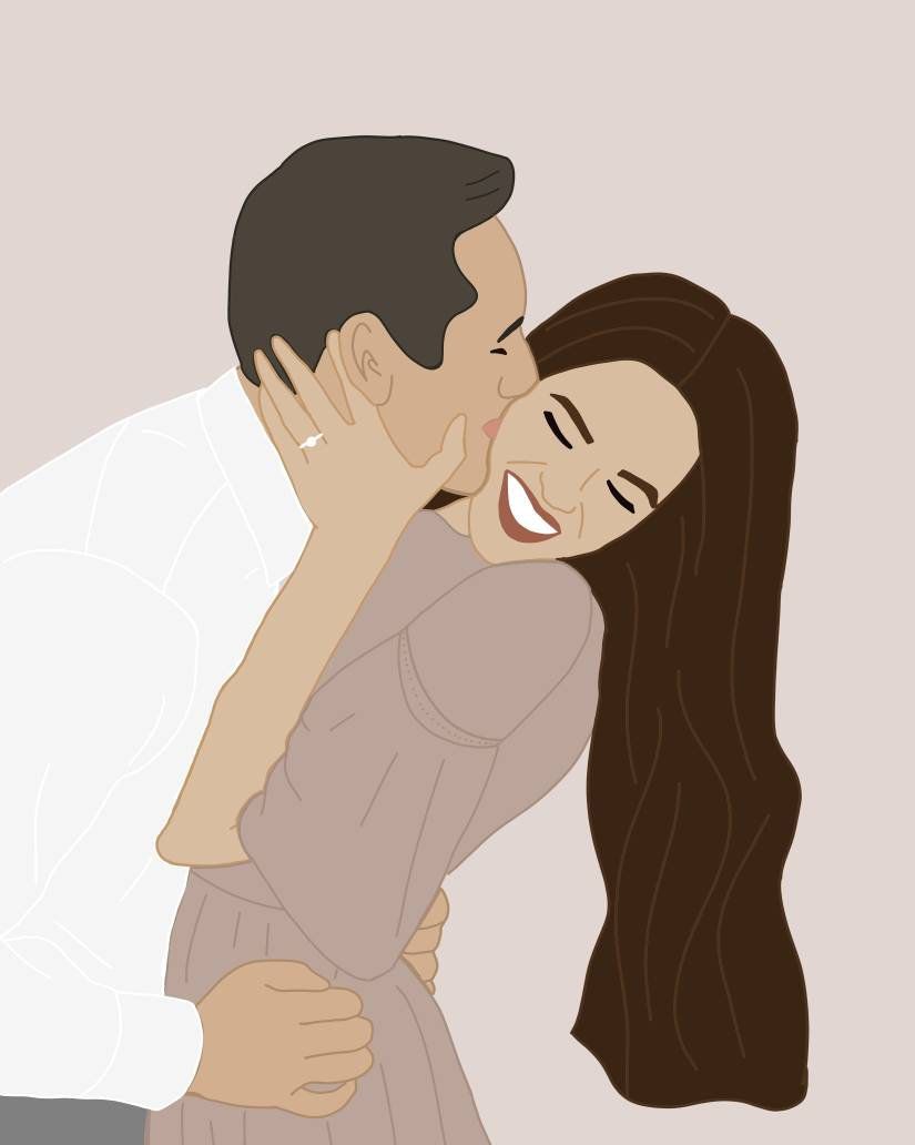 Custom Digital Portraits (Wedding, Family, Friends Custom Digital Portraits (Wedding, Family, Friends