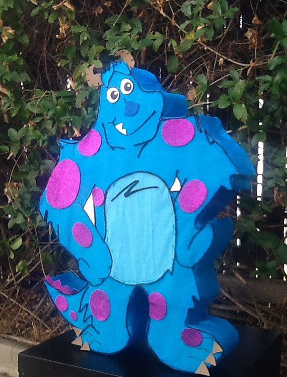 Sulley pinata. Monsters inc. Piñata. Monsters inc birthday party