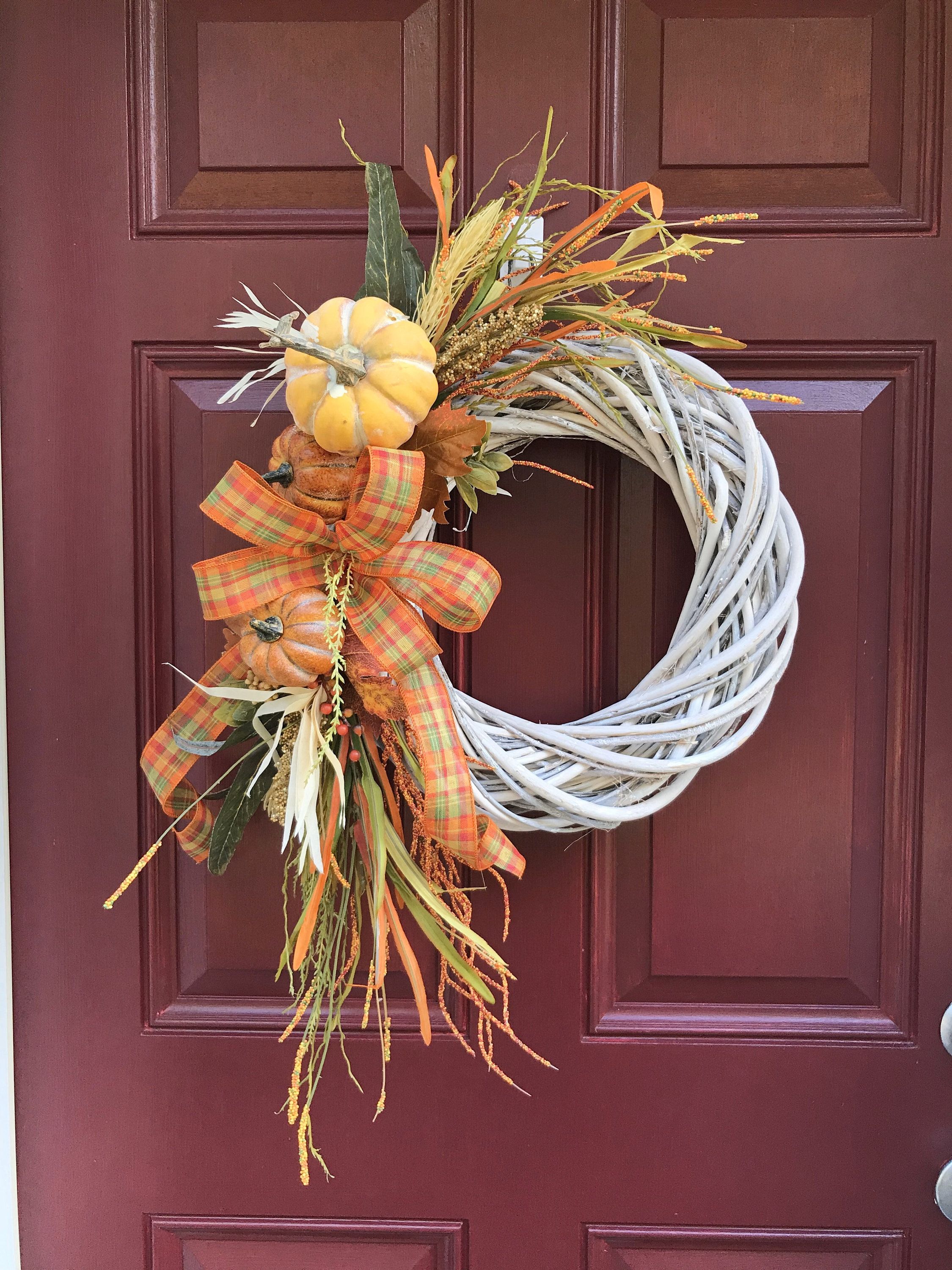 Minimalist Fall Wreath Farmhouse Fall Decor Fall Mantel Etsy Fall