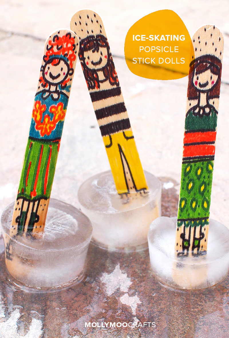 Popsicle Stick Dolls - that Ice-Skate! #popciclesticks